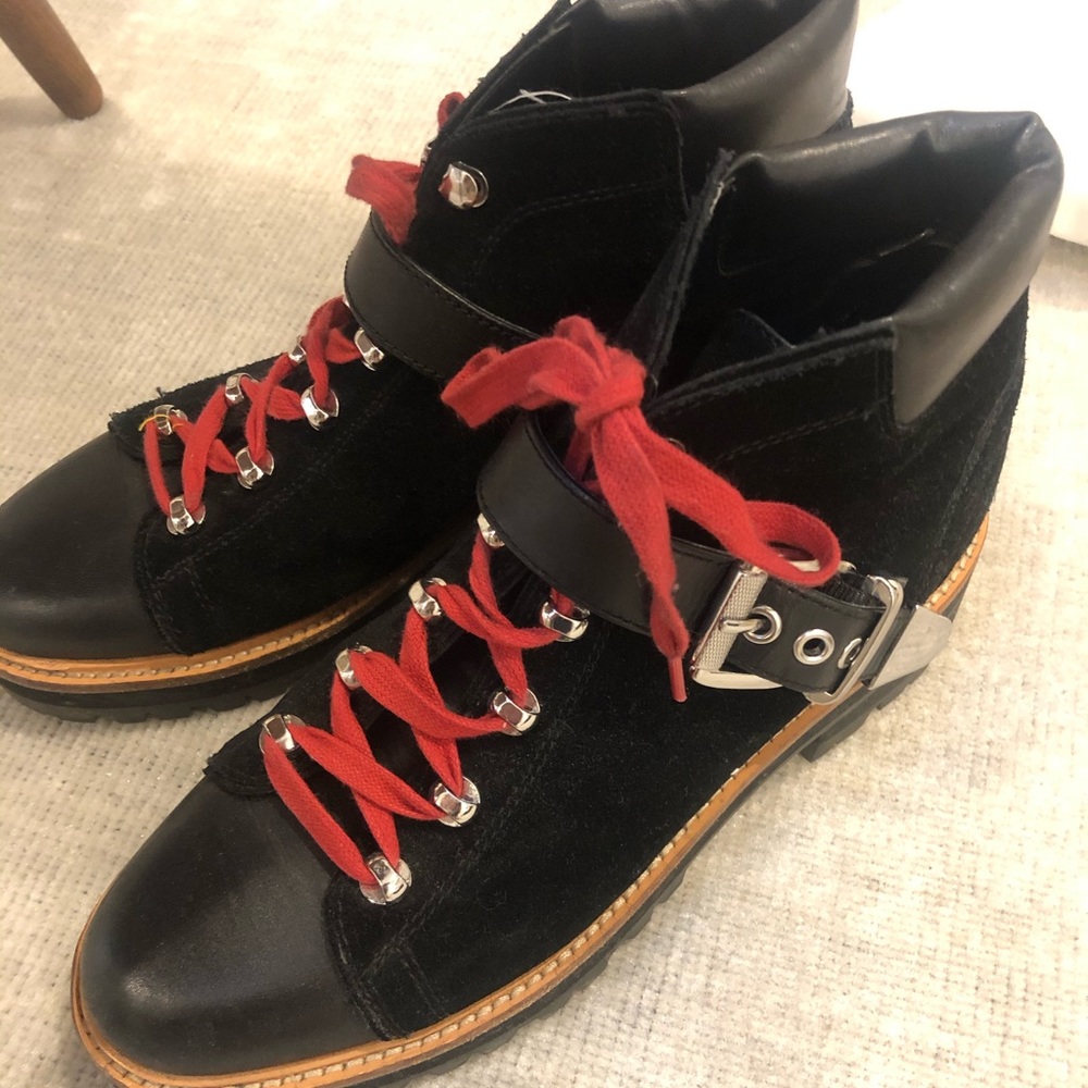Marc Fisher Red Lace Suede & Leather boots